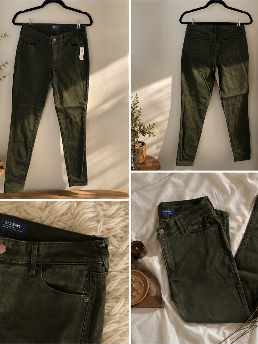 Old Navy Olive Green Skinny Jeans